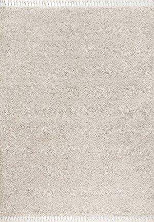 HomeRoots 4' Cream Area Rug with Fringe - Soft, Durable & Stylish - Perfect for Living Rooms, Bedrooms & More! 686623