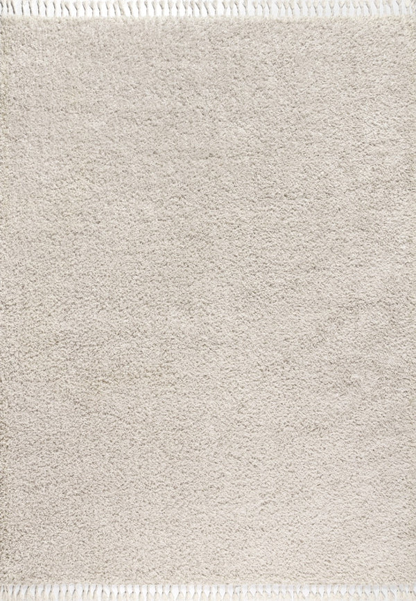 HomeRoots 4' Cream Area Rug with Fringe - Soft, Durable & Stylish - Perfect for Living Rooms, Bedrooms & More! 686623