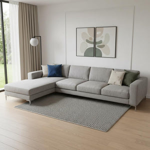 HomeRoots 8' X 10' Gray Area Rug with Fringed Edges - Stylish, Durable, and Versatile for Any Home Décor! 686630