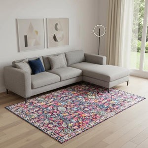 Floral Polypropylene Area Rug Power Loomed Traditional Style Living Room Floor Accent Decor