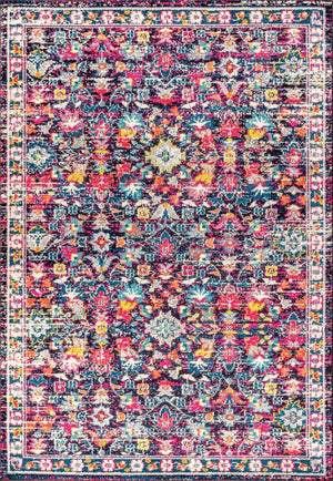 Floral Polypropylene Area Rug Power Loomed Traditional Style Living Room Floor Accent Decor