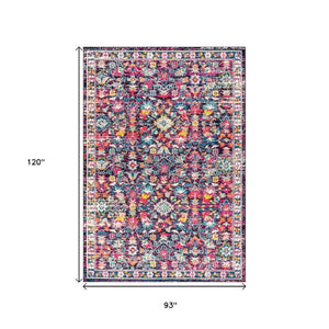 Floral Polypropylene Area Rug Power Loomed Traditional Style Living Room Floor Accent Decor