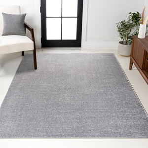 HomeRoots 9' X 12' Gray Area Rug - Contemporary Design, Durable, Low-Maintenance, Ideal for Large Spaces 686637