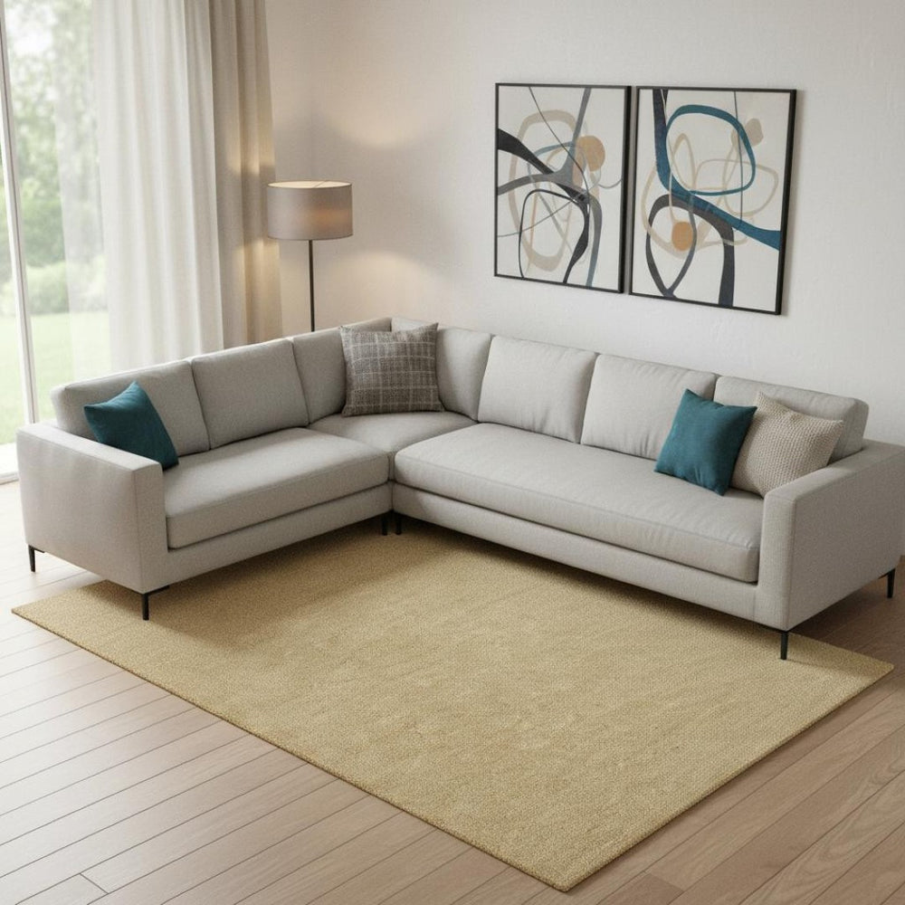 HomeRoots 9' X 12' Mustard Area Rug – Stylish, Durable, and Perfect for High-Traffic Spaces with Easy Care! 686638