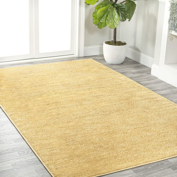 HomeRoots 9' X 12' Mustard Area Rug – Stylish, Durable, and Perfect for High-Traffic Spaces with Easy Care! 686638