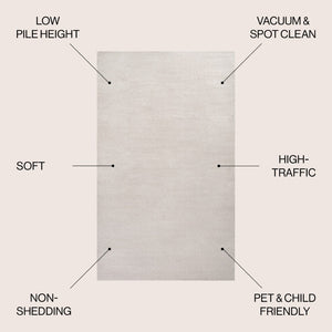 HomeRoots 9' x 12' Cream Area Rug - Durable, Elegant, and Easy-Care Design for Living & Dining Spaces 686640