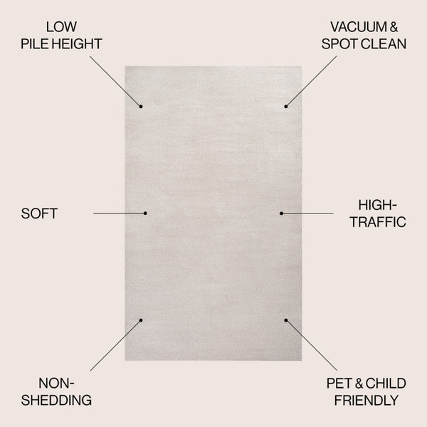 HomeRoots 9' x 12' Cream Area Rug - Durable, Elegant, and Easy-Care Design for Living & Dining Spaces 686640