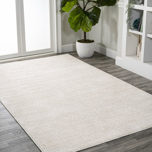 HomeRoots 9' x 12' Cream Area Rug - Durable, Elegant, and Easy-Care Design for Living & Dining Spaces 686640