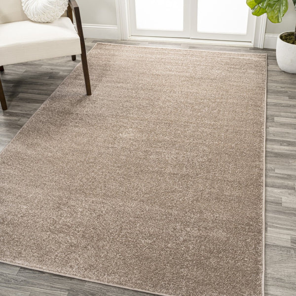 HomeRoots 9' X 12' Beige Area Rug - Durable & Stylish for High-Traffic Spaces | Easy Care, Contemporary Design 686642