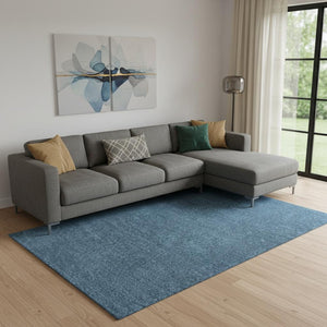 HomeRoots 9' Turquoise Area Rug - Vibrant, Stain-Resistant, Contemporary Design for Living Spaces & Decor 686643