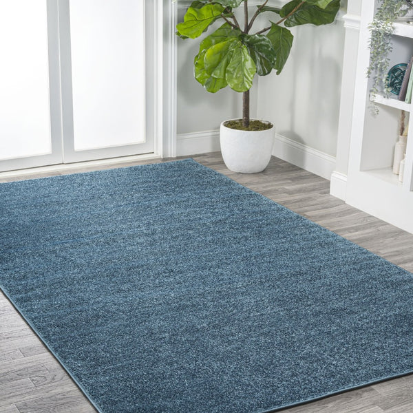 HomeRoots 9' Turquoise Area Rug - Vibrant, Stain-Resistant, Contemporary Design for Living Spaces & Decor 686643