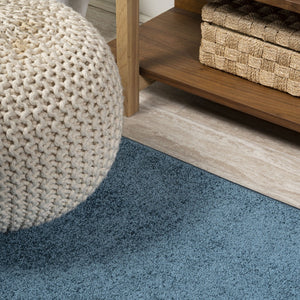 HomeRoots 9' Turquoise Area Rug - Vibrant, Stain-Resistant, Contemporary Design for Living Spaces & Decor 686643