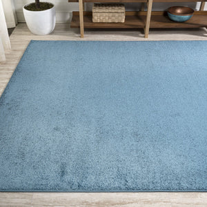 HomeRoots 9' Turquoise Area Rug - Vibrant, Stain-Resistant, Contemporary Design for Living Spaces & Decor 686643