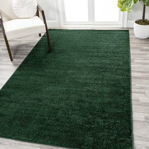 HomeRoots 9' Emerald Area Rug - Durable, Low-Maintenance Modern Design for Living Spaces & Elegant Décor 686647
