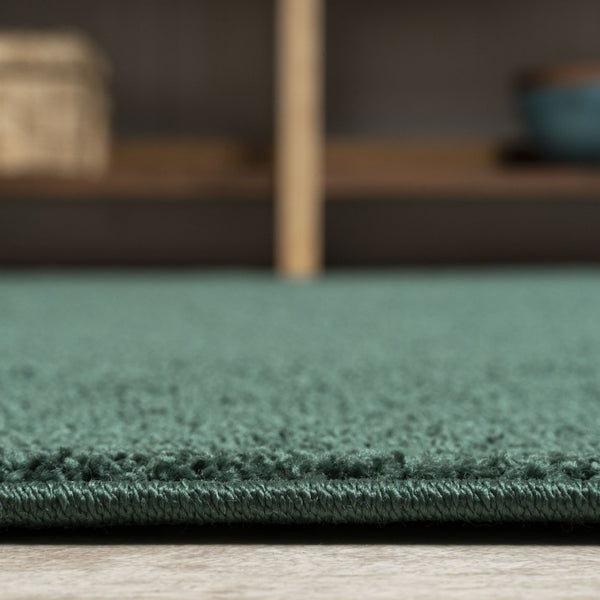 HomeRoots 9' Emerald Area Rug - Durable, Low-Maintenance Modern Design for Living Spaces & Elegant Décor 686647