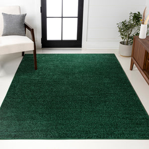 HomeRoots 9' Emerald Area Rug - Durable, Low-Maintenance Modern Design for Living Spaces & Elegant Décor 686647