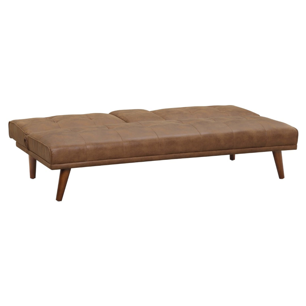 English Elm Upholstered Tufted Convertible Sofa with Cup Holders and Solid Wood Legs B2748P452547