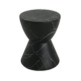 Christopher Knight Home® - Noble House - - Outdoor Lightweight Concrete Mgo Side/End Table , Living Room Accent Table,Black Marble