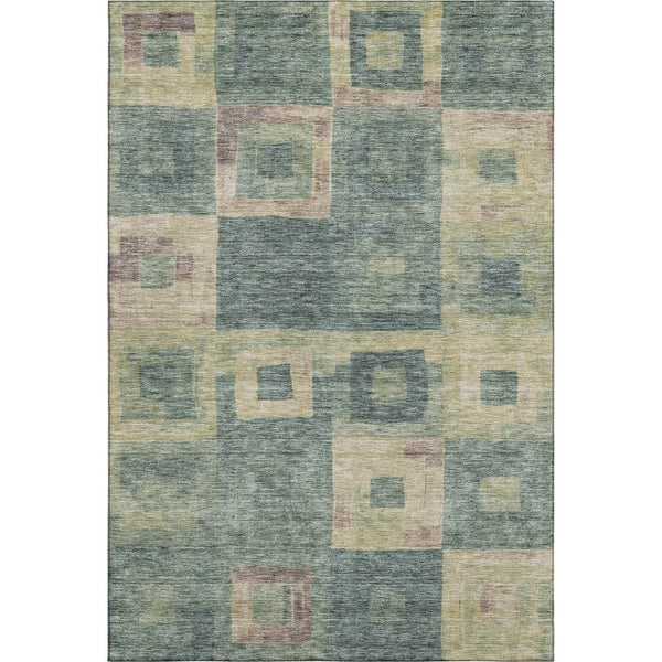 HomeRoots 9' X 12' Sage Beige & Taupe Geometric Washable Area Rug - UV Protected, Durable, Stylish & Easy Care 686704