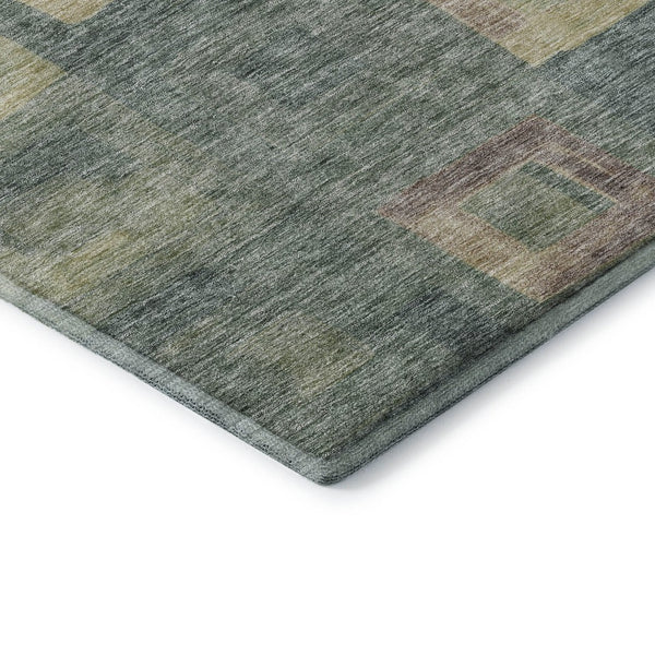 HomeRoots 9' X 12' Sage Beige & Taupe Geometric Washable Area Rug - UV Protected, Durable, Stylish & Easy Care 686704