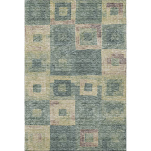 HomeRoots 9' X 12' Sage Beige & Taupe Geometric Washable Area Rug - UV Protected, Durable, Stylish & Easy Care 686704