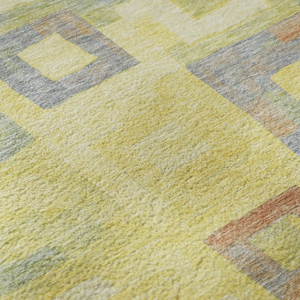 HomeRoots 8' Vibrant Geometric Washable Round Rug with UV Protection - Perfect for Homes with Kids & Pets! 686708