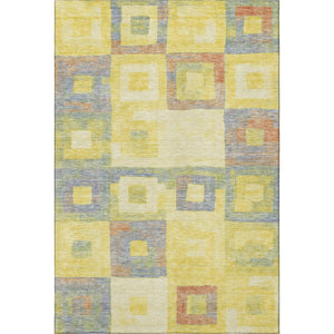 HomeRoots 9' X 12' Vibrant Geometric Washable Area Rug - UV Protection, Perfect for Busy Homes and Patios! 686710