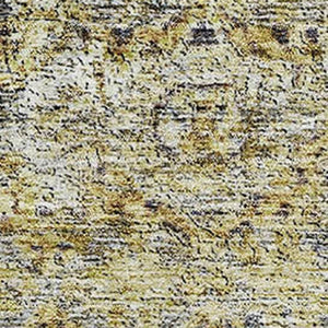 HomeRoots 5' X 8' Artichoke Green Floral Medallion Area Rug - Washable, UV Protected, and Pet-Friendly Design 686713