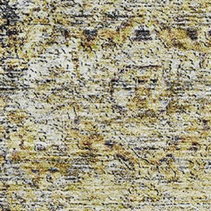 HomeRoots 8' X 10' Artichoke Green Floral Medallion Area Rug – Washable, UV-Protected, Family-Friendly Design 686715