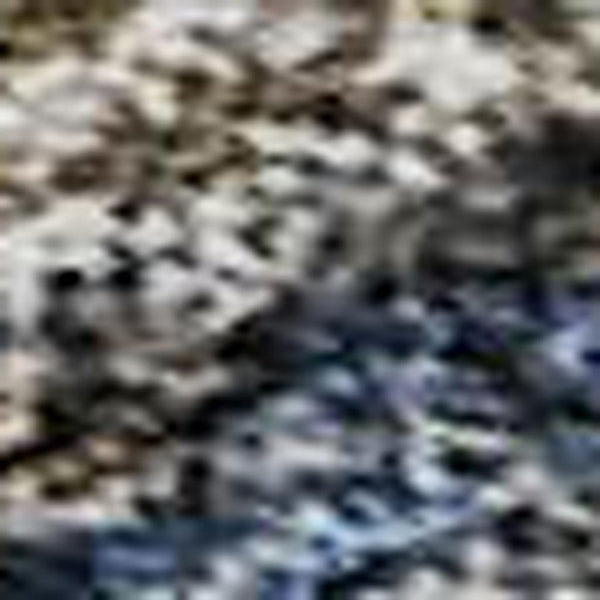 HomeRoots 5' X 8' Blue Gray & Silver Floral Medallion Area Rug - Washable, UV Protected, Durable & Stylish 686725