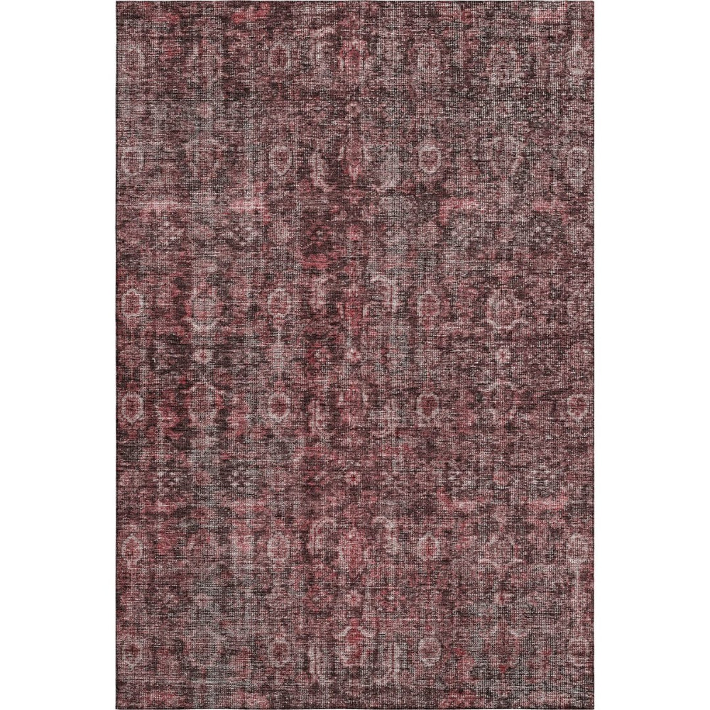 HomeRoots 9' X 12' Pink And Mauve Damask Rug - Elegant, Washable, UV-Protected, Perfect for Homes with Kids & Pets! 686752