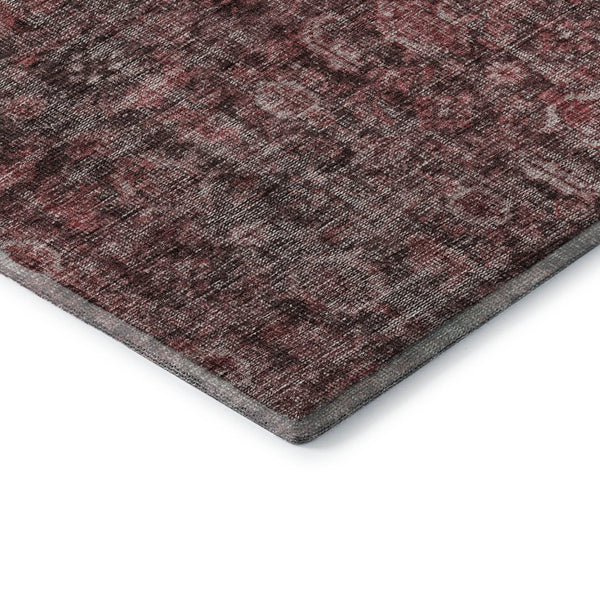 HomeRoots 9' X 12' Pink And Mauve Damask Rug - Elegant, Washable, UV-Protected, Perfect for Homes with Kids & Pets! 686752