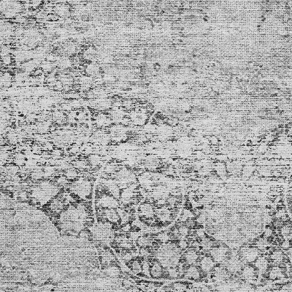 HomeRoots 5' X 8' Gray and Silver Medallion Area Rug - Stylish, Washable, UV-Protected, Durable for Busy Homes 686767