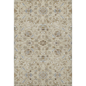 HomeRoots 5' X 8' Moroccan Washable Area Rug in Beige, Gray & Ivory - Stain-Resistant with UV Protection 686791