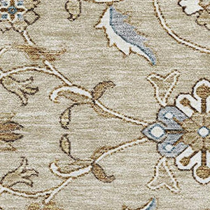 HomeRoots 8' X 10' Moroccan-Inspired Washable Area Rug in Beige, Gray, Ivory - UV Protected & Stain Resistant 686793
