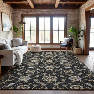HomeRoots 5' X 8' Moroccan-Inspired Washable Area Rug with UV Protection, Stain Resistance & Soft Touch 686797