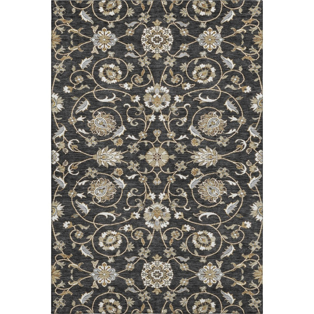 HomeRoots 5' X 8' Moroccan-Inspired Washable Area Rug with UV Protection, Stain Resistance & Soft Touch 686797