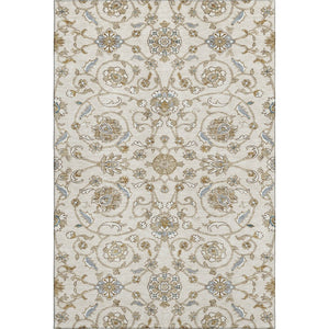 HomeRoots 5' X 8' Ivory Copper Gray Moroccan Area Rug - Washable, Stain Resistant, UV Protected for Durability 686809