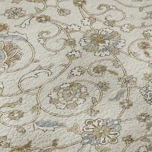 HomeRoots 8' X 10' Moroccan-Inspired Ivory, Copper & Gray Washable Area Rug with UV Protection & Durability 686811