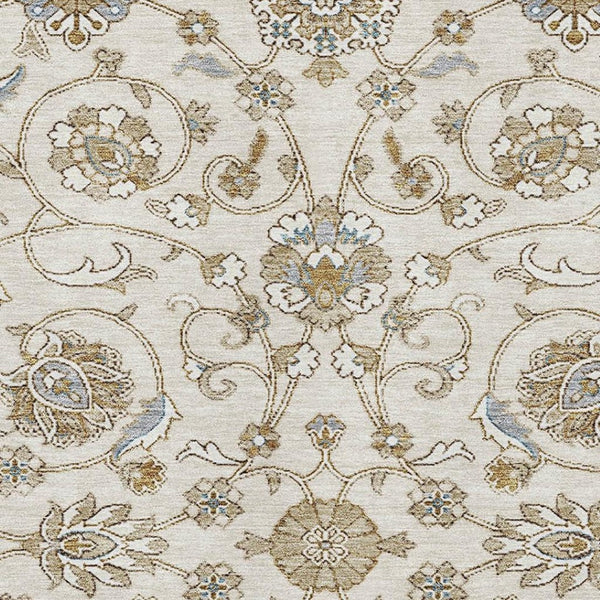 HomeRoots 10' X 14' Ivory Copper Gray Moroccan Area Rug - Washable, Durable, UV Protected & Stain Resistant! 686813