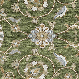 HomeRoots 8' X 10' Moroccan Washable Area Rug in Olive Green, Gray & Beige – Durable, Stylish & UV Protected! 686823