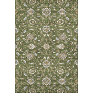 HomeRoots 10' Moroccan Washable Area Rug in Olive Green, Gray & Beige - UV Protection, Stain Resistant & Durable 686825