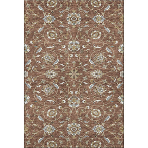 HomeRoots 8' X 10' Moroccan Washable Area Rug - Rust Gray & Ivory with UV Protection for Family Living Spaces 686829