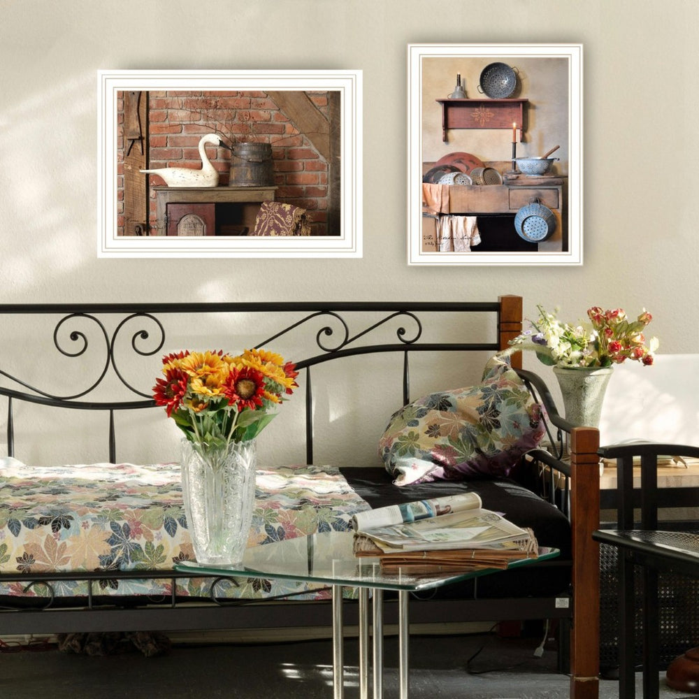 English Elm Trendy Home Sweet Farmhouse Wood Framed 2 Piece Wall Art Set for Any Room B067P254101