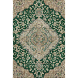 HomeRoots 5' X 8' Elegant Floral Medallion Area Rug – Washable, UV-Protected, Pet-Friendly, and Stylish Home Decor 686893