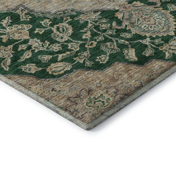 HomeRoots 5' X 8' Elegant Floral Medallion Area Rug – Washable, UV-Protected, Pet-Friendly, and Stylish Home Decor 686893