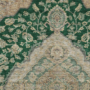 HomeRoots 5' X 8' Elegant Floral Medallion Area Rug – Washable, UV-Protected, Pet-Friendly, and Stylish Home Decor 686893