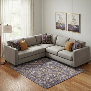 HomeRoots 9' X 12' Eggplant Orange & Green Floral Washable Area Rug - UV Protected, Durable & Stylish Decor 686920