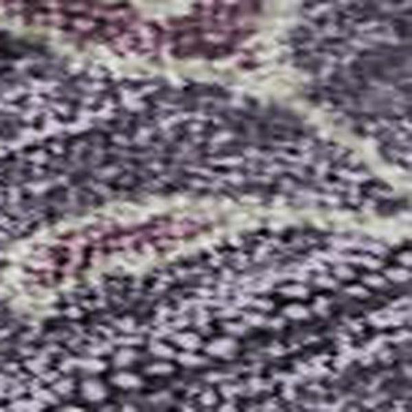 HomeRoots 10' X 14' Floral Washable Area Rug in Eggplant, Orange & Green – UV Resistant, Non-Slip, Durable Design 686921