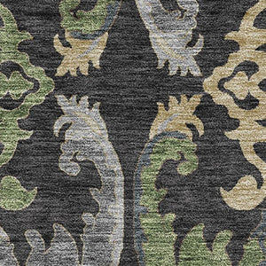 HomeRoots 5' X 8' Washable Floral Area Rug with UV Protection – Durable, Stain-Resistant Design for Busy Homes 686923